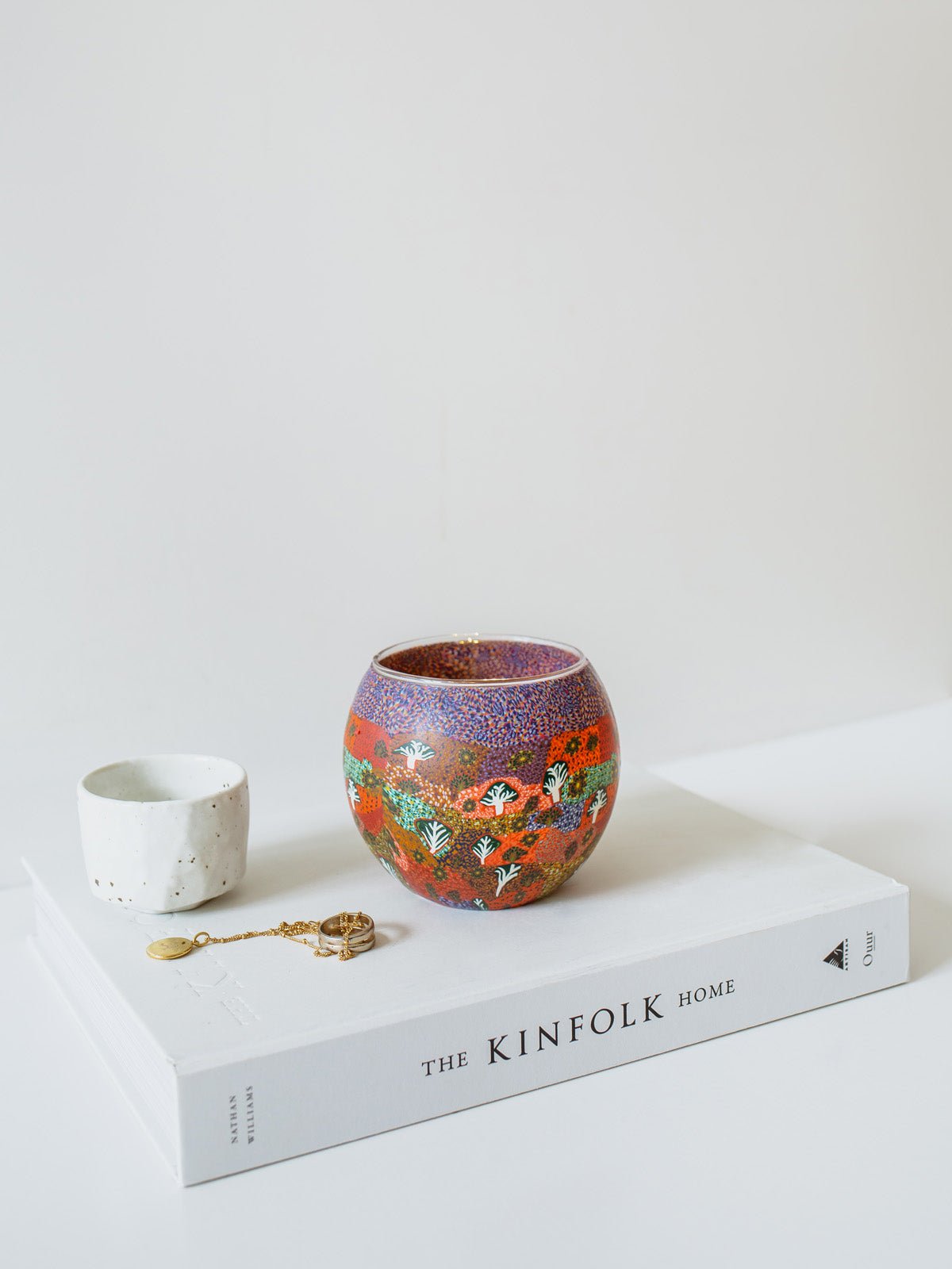 Aboriginal Bush Medicine Tealight Candle Holder - Koh Living