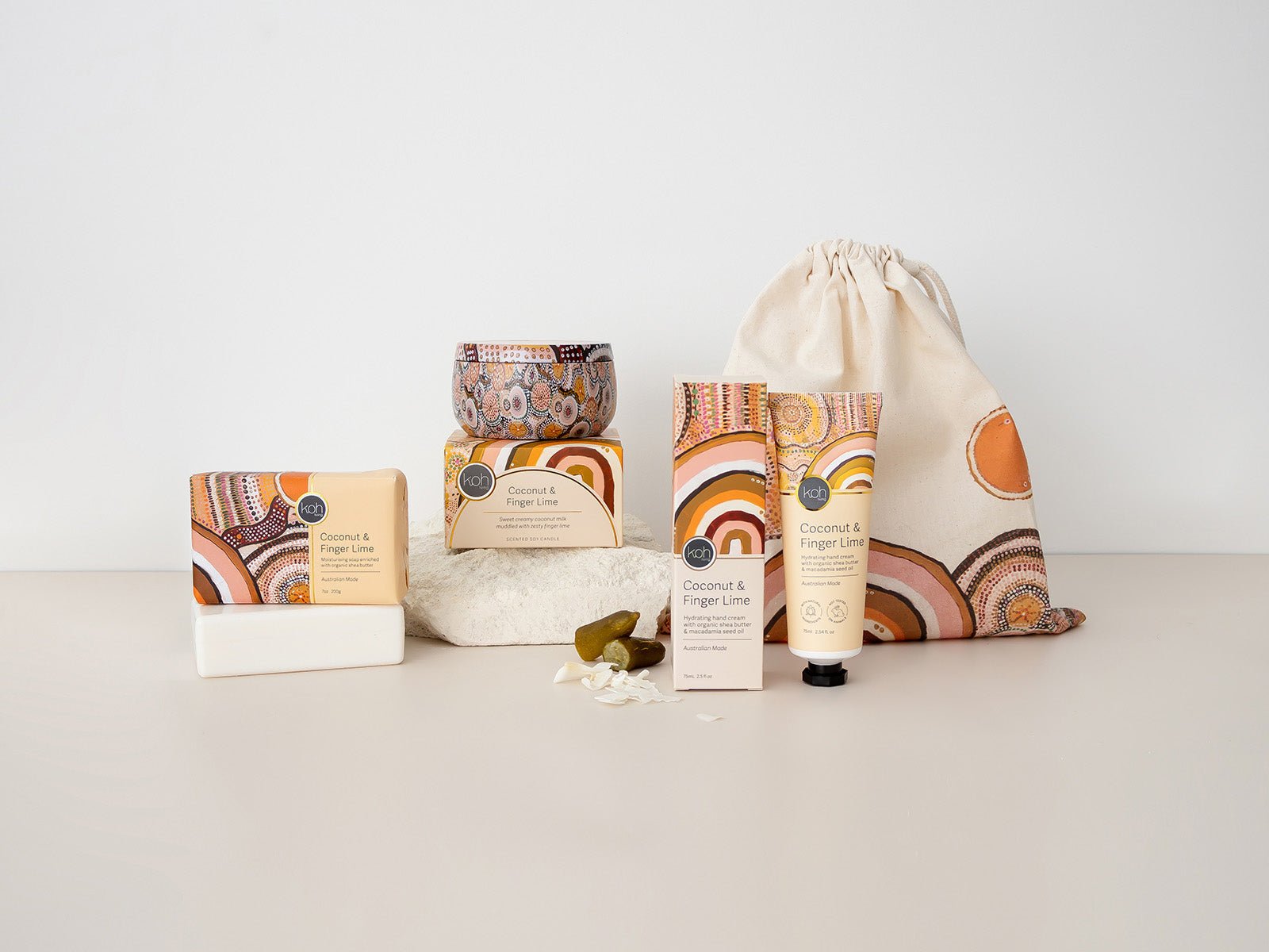 Aboriginal Coconut &amp; Finger Lime Body Gift Set - Koh Living