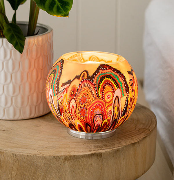 Aboriginal home decor Indigenous Art lamp from Australian gift store Koh Living. 