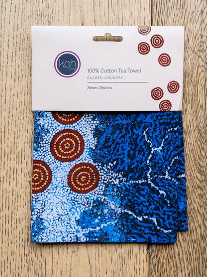 Aboriginal Seven Sisters Cotton Tea Towel