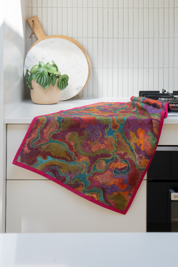 Aboriginal Pilbara Creeks Cotton Tea Towel