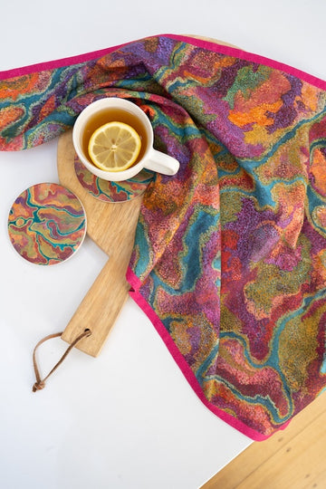 Aboriginal Pilbara Creeks Cotton Tea Towel