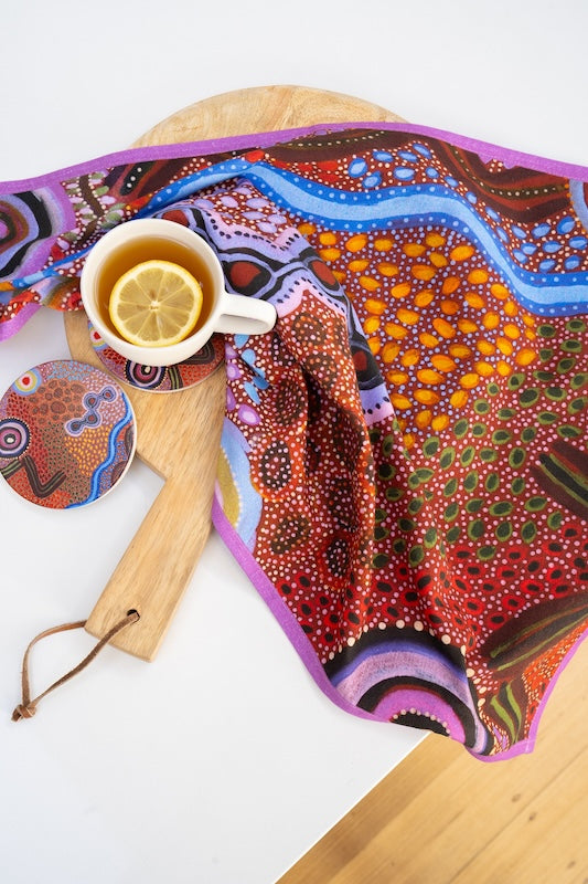 Aboriginal Our Country Cotton Tea Towel