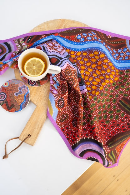 Aboriginal Our Country Cotton Tea Towel