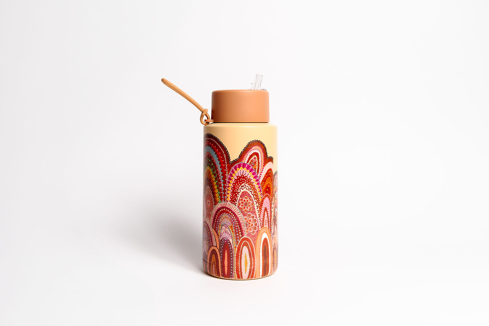 Bulk corporate gifts with lifestyle products and branding from Koh Living - Aboriginal art drink bottles