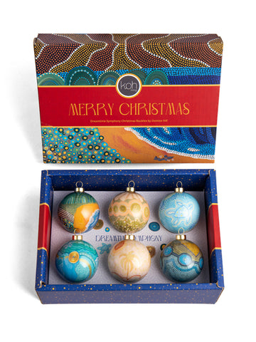 Aboriginal Dreamtime Symphony 6Pack Mini Baubles 2026