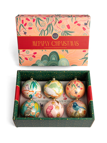 Aboriginal Dreamtime Symphony 6Pack Baubles 2026