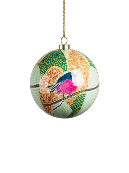 Aboriginal Pink Robin Bauble