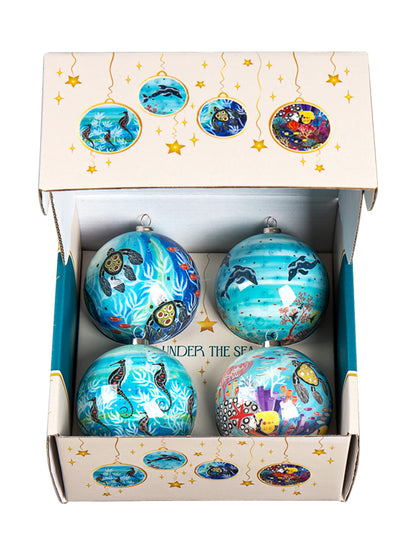 Aboriginal Under the Sea 4Pack Baubles