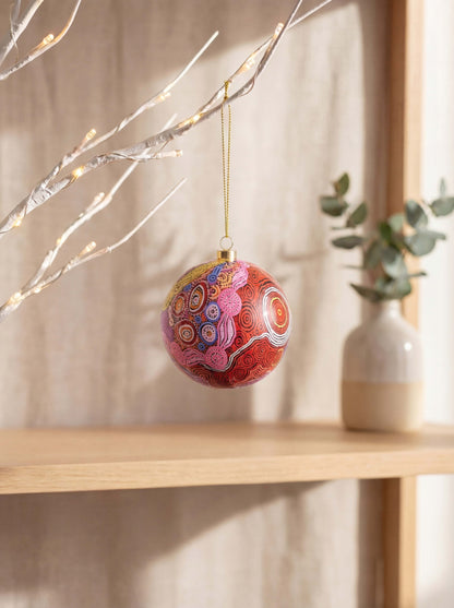 Aboriginal Waterhole Dreaming Bauble