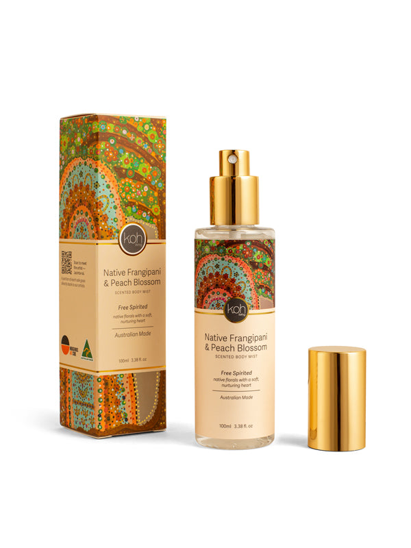 Aboriginal Native Frangipani &amp; Peach Blossom Body Mist