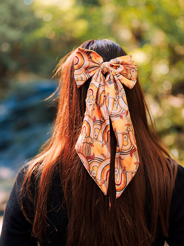 Aboriginal Journeys in the Sun Bow Hair Clip