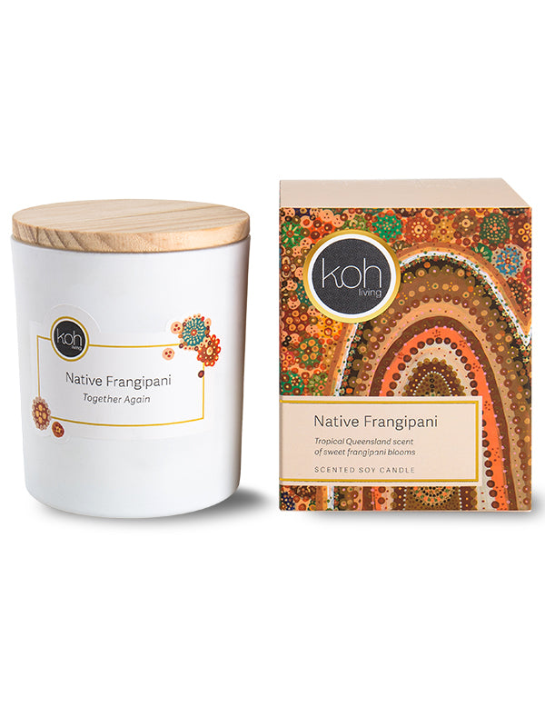 Aboriginal Scented Native Frangipani Candle Jar