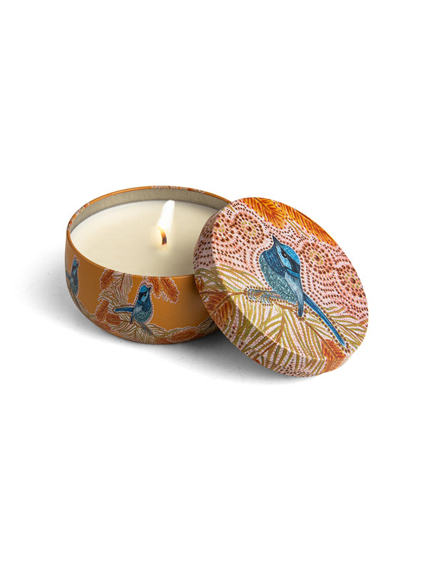 Aboriginal Scented Vanilla &amp; Wattleseed Candle Tin