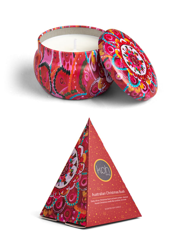 Aboriginal Scented Christmas Bush Candle Tin