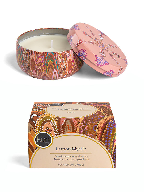 Aboriginal Scented Lemon Myrtle Candle Tin