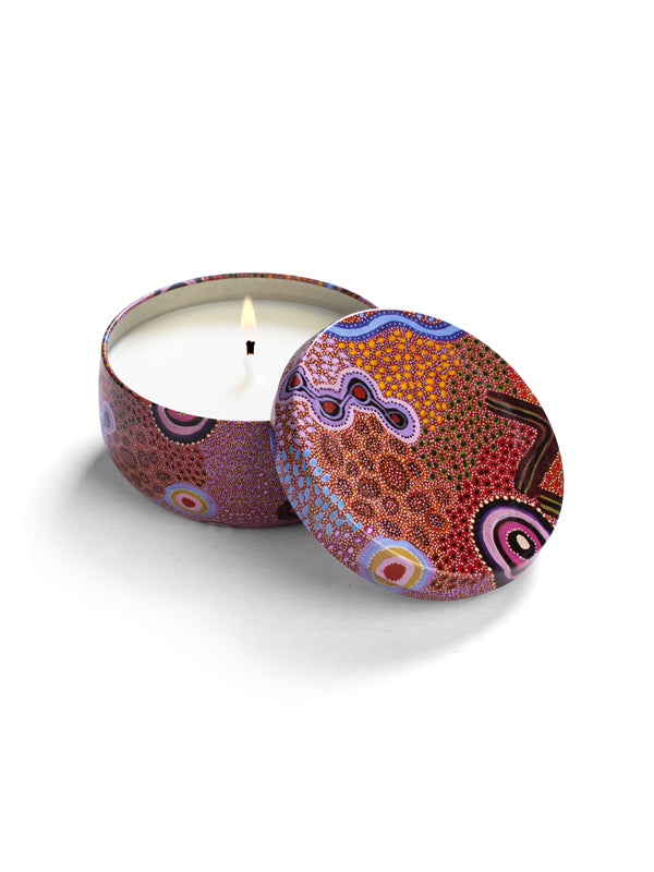 Aboriginal Scented Saltbush &amp; Caramel Candle Tin