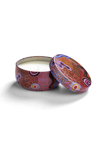 Aboriginal Scented Saltbush &amp; Caramel Candle Tin