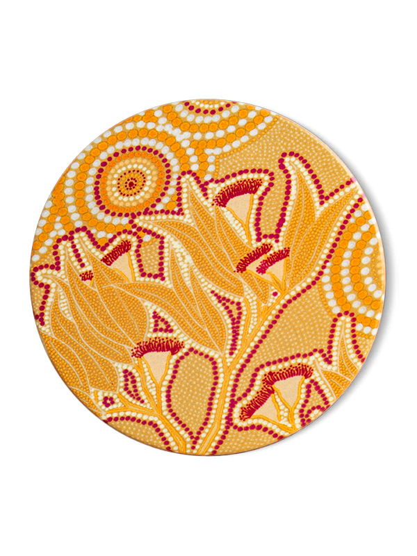 Aboriginal Flowering Gum Ceramic Coaster