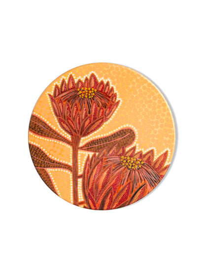 Aboriginal Proteas Ceramic Coaster