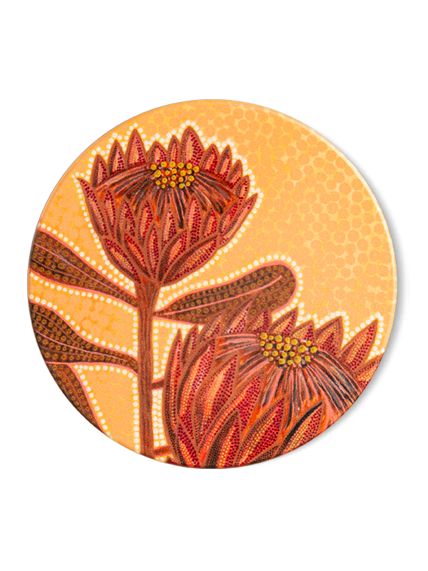 Aboriginal Proteas Ceramic Coaster