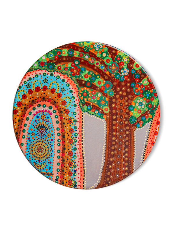 Aboriginal Tree of Life Ceramic Coaster