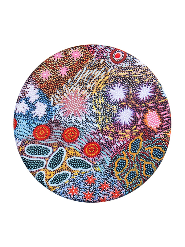 Aboriginal Grandmother's Country Ceramic Coaster