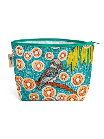 Aboriginal Kookaburra Large Cosmetic Bag