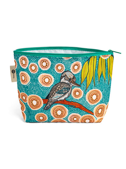 Aboriginal Kookaburra Large Cosmetic Bag