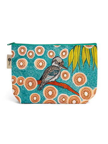Aboriginal Kookaburra Large Cosmetic Bag