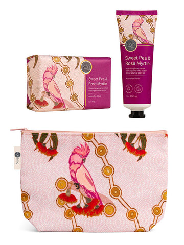 Aboriginal Sweet Pea &amp; Rose Myrtle Hand &amp; Body Gift Set