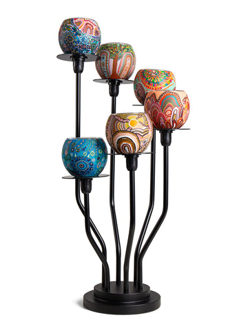Aboriginal Beautiful Journey 6Tier Display Lamp Bundle 66cm