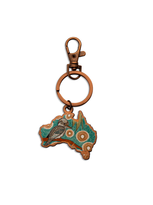 Aboriginal Kookaburra Australia Keyring