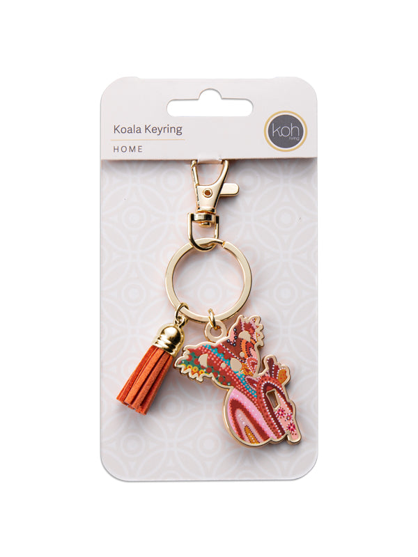 Aboriginal Home Koala Keyring