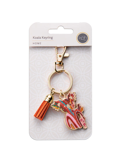 Aboriginal Home Koala Keyring