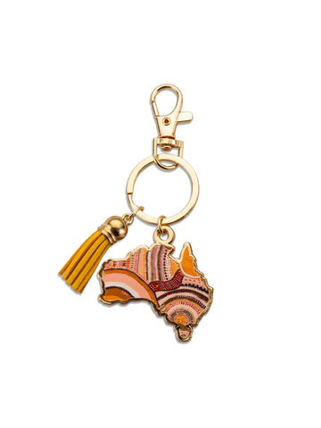 Aboriginal Journeys In The Sun Australia Keyring