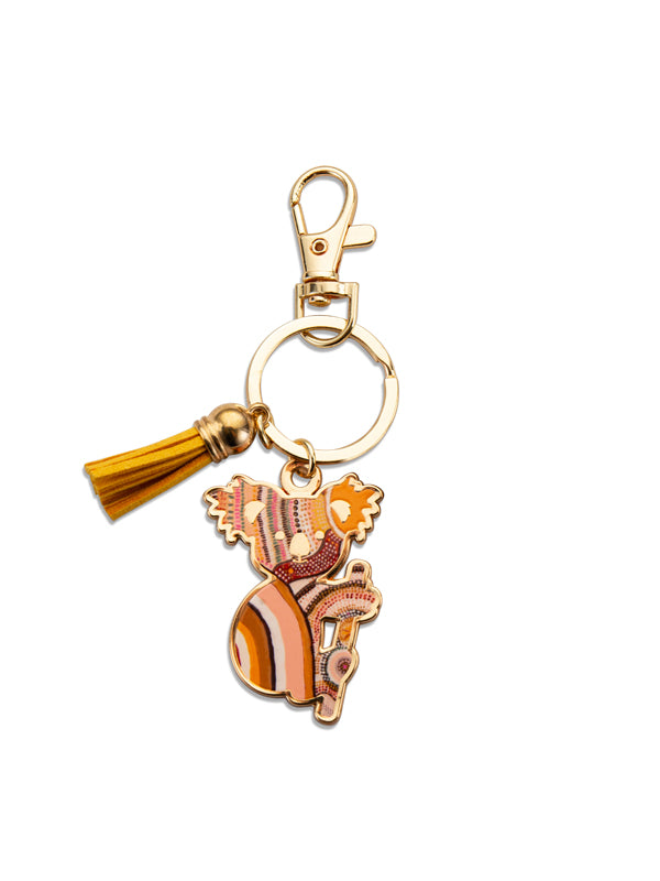 Aboriginal Journeys In The Sun Koala Keyring
