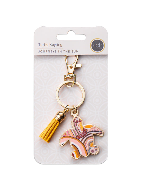 Aboriginal Journeys In The Sun Turtle Keyring