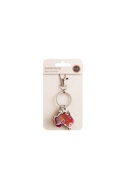 Aboriginal Our Country Australia Keyring
