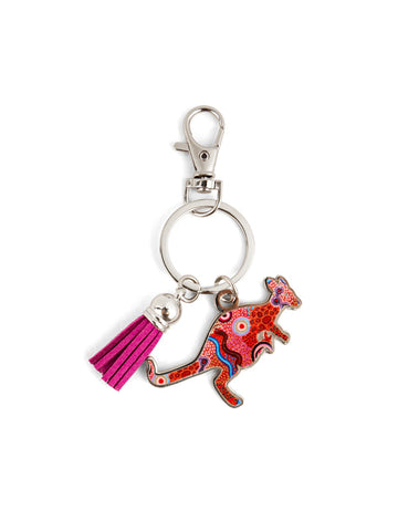 Aboriginal Our Country Kangaroo Keyring