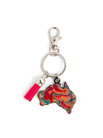 Aboriginal Pilbara Creeks Australia Keyring