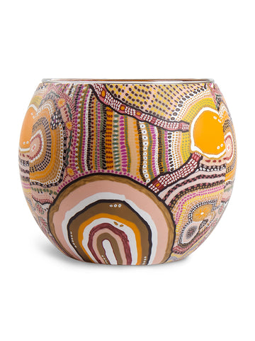 Aboriginal Journeys In The Sun Tealight Candle Holder