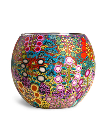 Aboriginal Wild Flowers Tealight Candle Holder