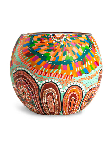 Aboriginal We Are One Tealight Candle Holder