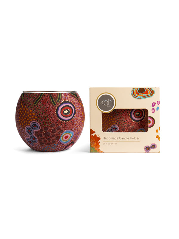 Aboriginal Our Country Tealight Candle Holder