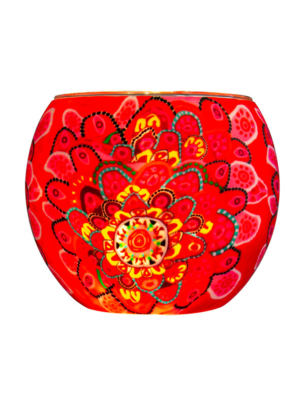Aboriginal Gathering of Hearts Tealight Candle Holder