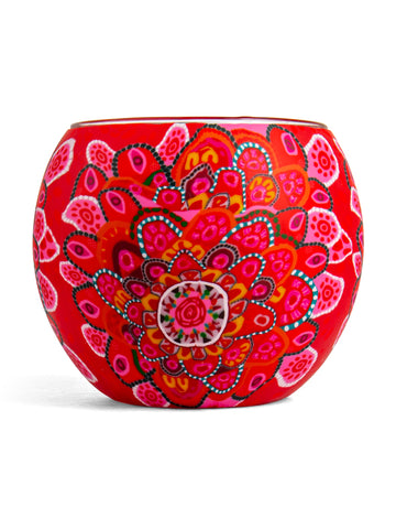 Aboriginal Gathering of Hearts Tealight Candle Holder