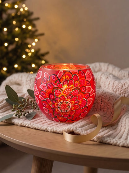 Aboriginal Gathering of Hearts Tealight Candle Holder