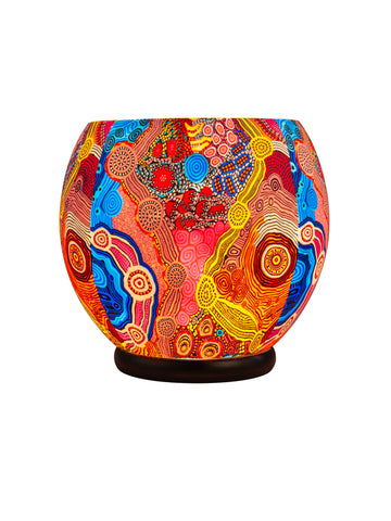 Aboriginal Waterhole Dreaming 30cm Lamp