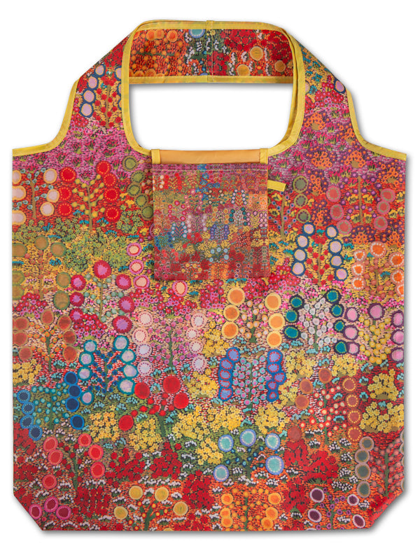 Aboriginal Wild Flowers Recycled Plastic Bottle Bag 45cm Koh Living